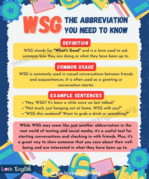 what does wsg mean in slang